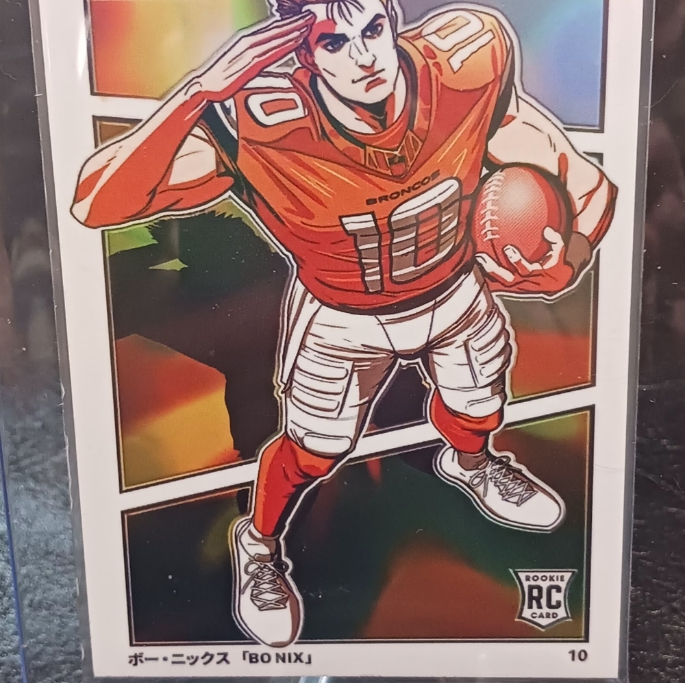 2024 Panini Prizm Manga Bo Nix Rookie Novelty Custom Card